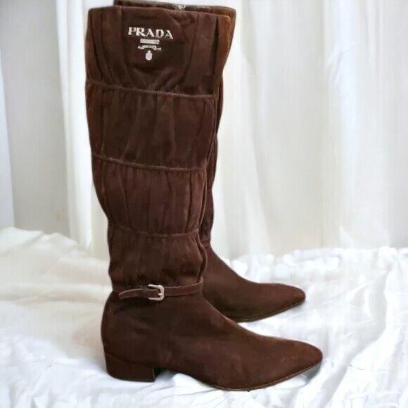 NEW Prada Nappa Gaufre Suede Boots NWOB~$1250 - Picture 1 of 10